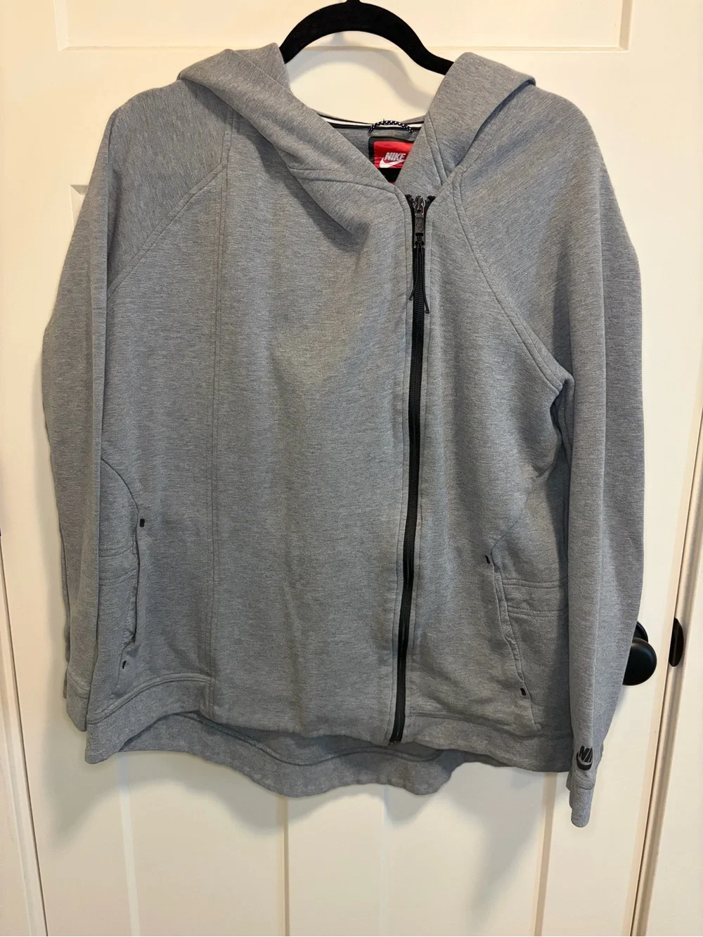 Nike Womens Tech Fleece Cape Hoodie with Asymmetrical Zip - Picture 2 of 7